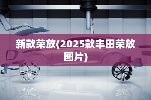 新款荣放(2025款丰田荣放图片)