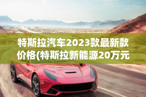 特斯拉汽车2023款最新款价格(特斯拉新能源20万元)