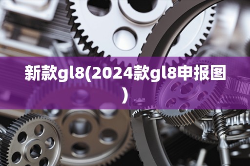 新款gl8(2024款gl8申报图)