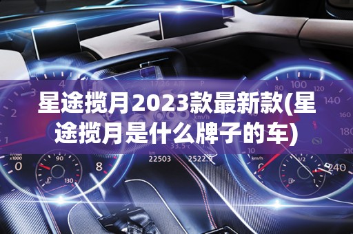 星途揽月2023款最新款(星途揽月是什么牌子的车)